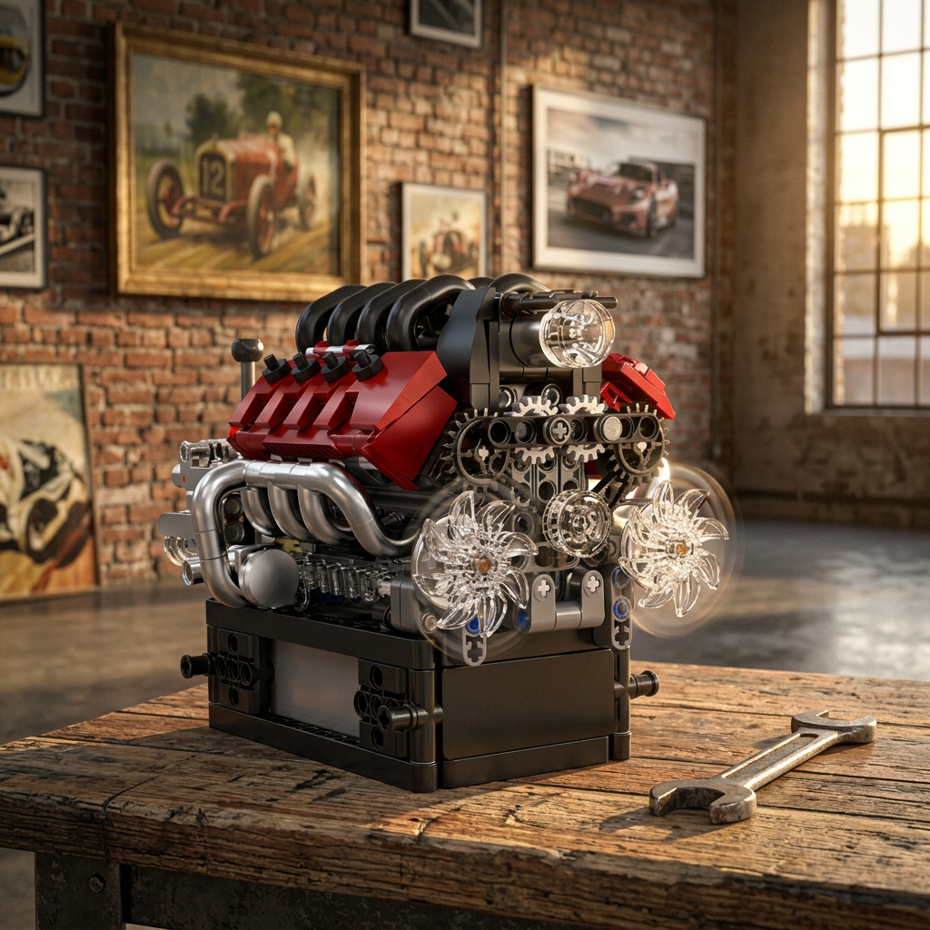 Motor com Transmissão V8 (787 peças)
