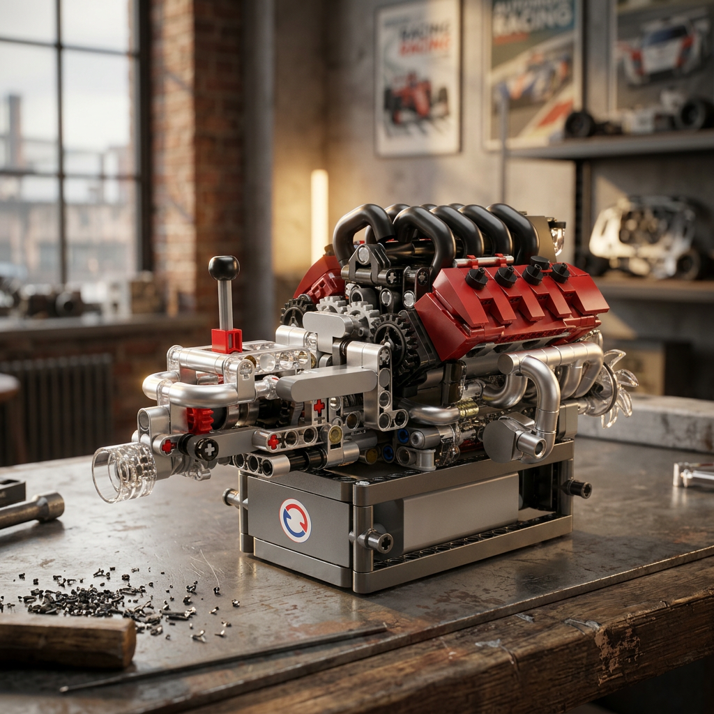 Motor com Transmissão V8 (787 peças)