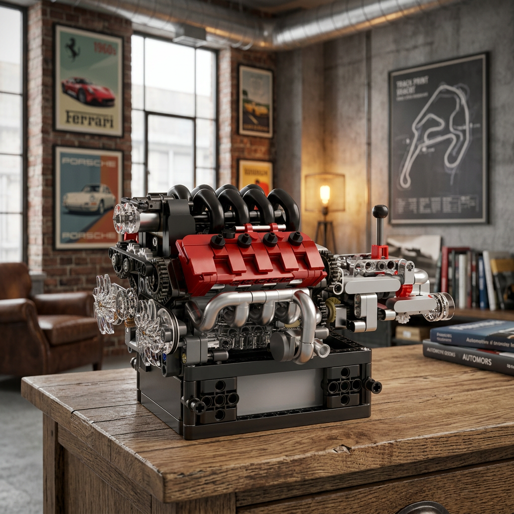 Motor com Transmissão V8 (787 peças)