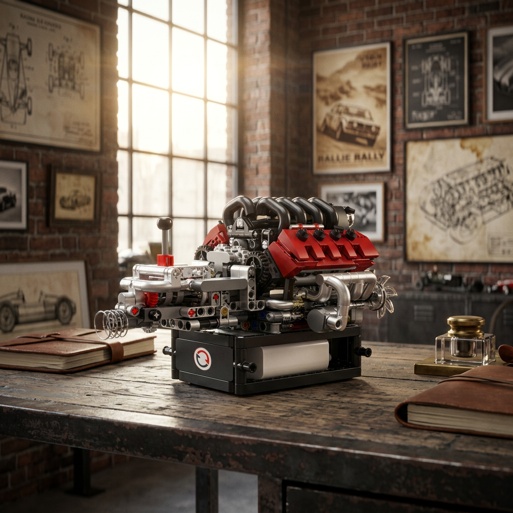 Motor com Transmissão V8 (787 peças)