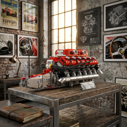 Motor V12 Supercar Italiano (3.472 peças)