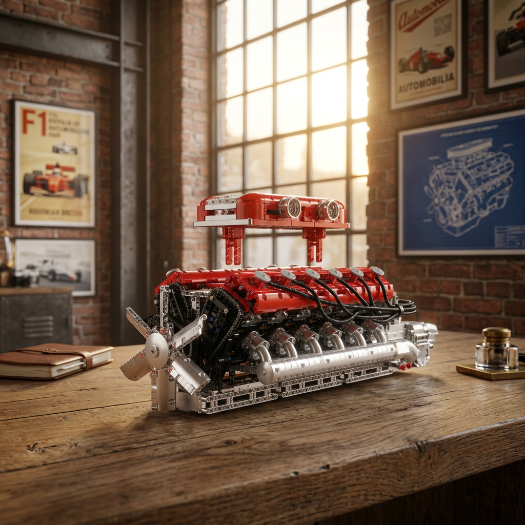 Motor V12 Supercar Italiano (3.472 peças)