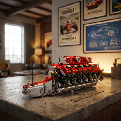 Motor V12 Supercar Italiano (3.472 peças)