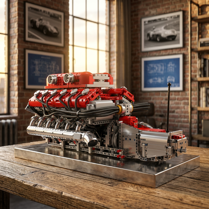 Motor V12 Supercar Italiano (3.472 peças)