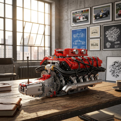 Motor V12 Supercar Italiano (3.472 peças)