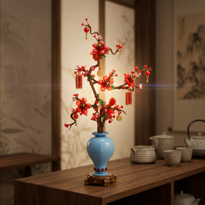 Flor de Ameixa em Vaso (547 peças)