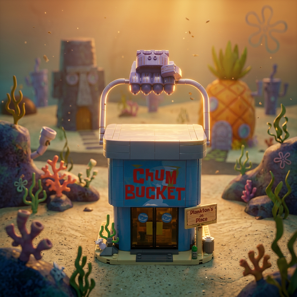 Bob Esponja - Balde de lixo (638 peças)