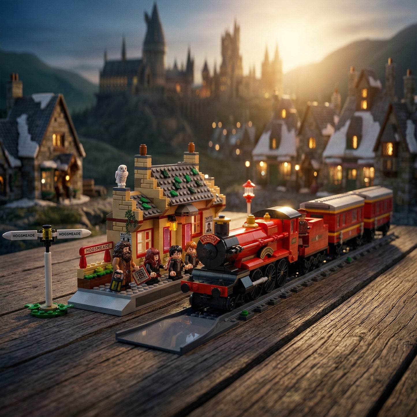 Harry Potter - Expresso de Hogwarts e Estação de Hogsmeade (1074 peças)