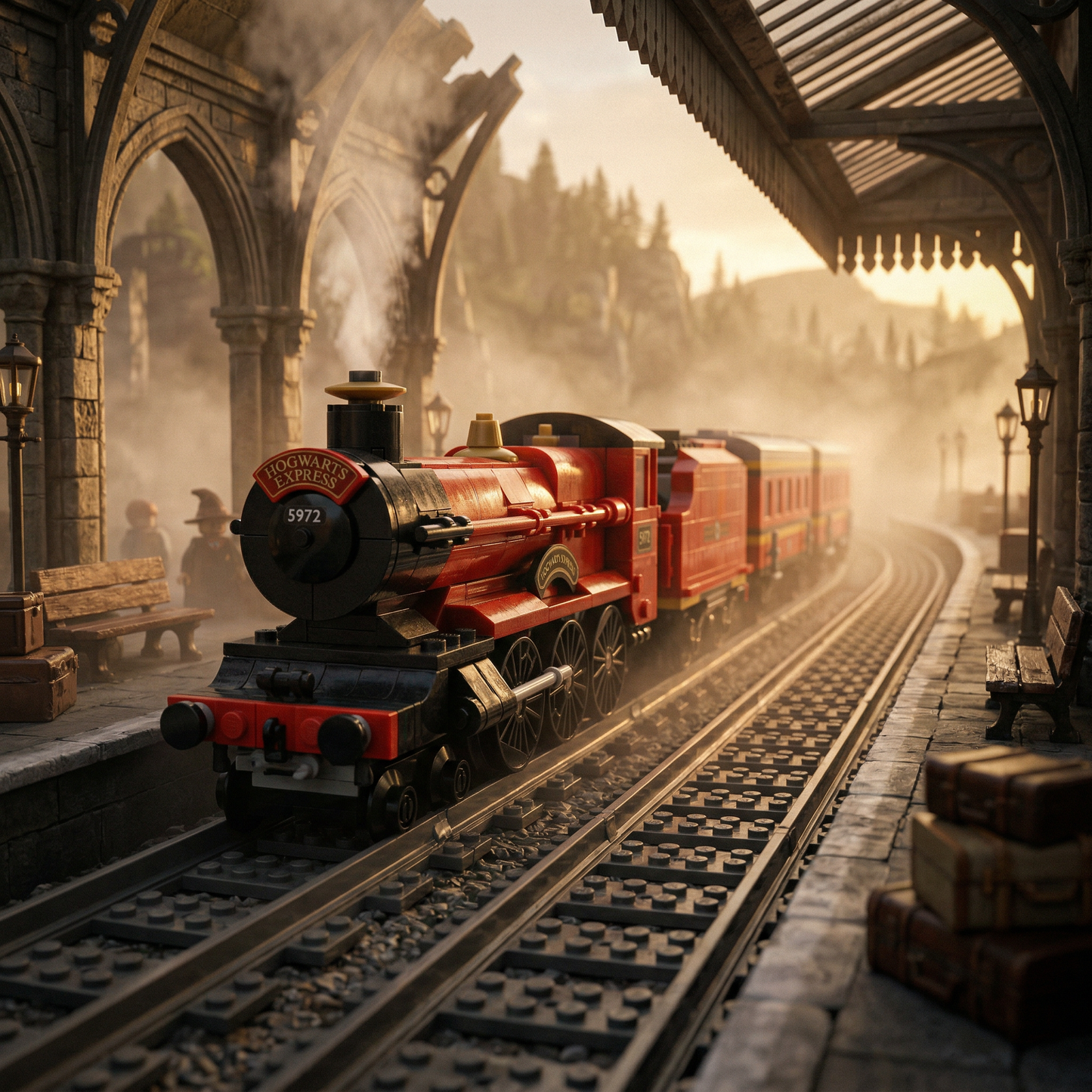 Harry Potter - Expresso de Hogwarts e Estação de Hogsmeade (1074 peças)