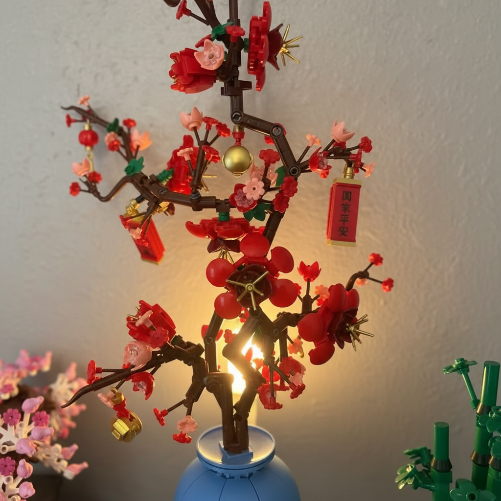Flor de Ameixa em Vaso (547 peças)