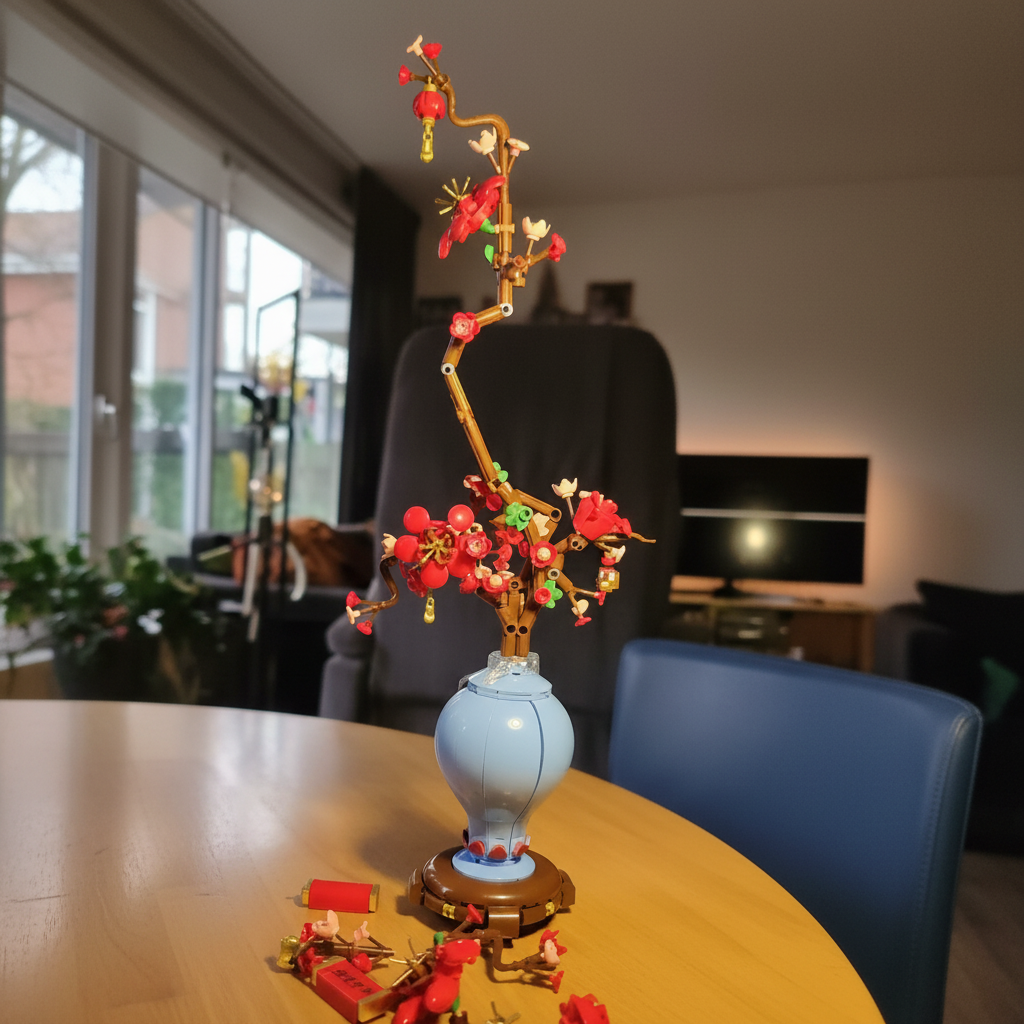 Flor de Ameixa em Vaso (547 peças)