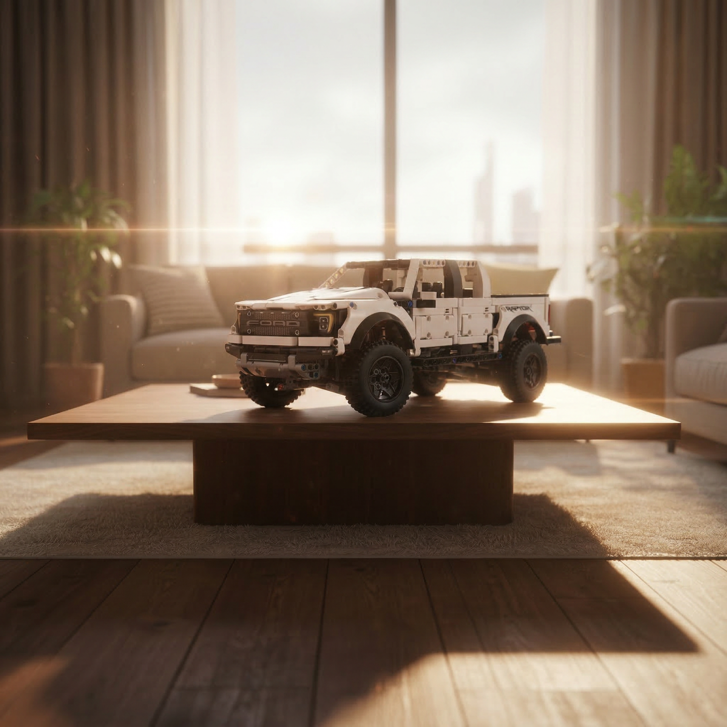Ford F-150 Raptor Branca (1379 peças)
