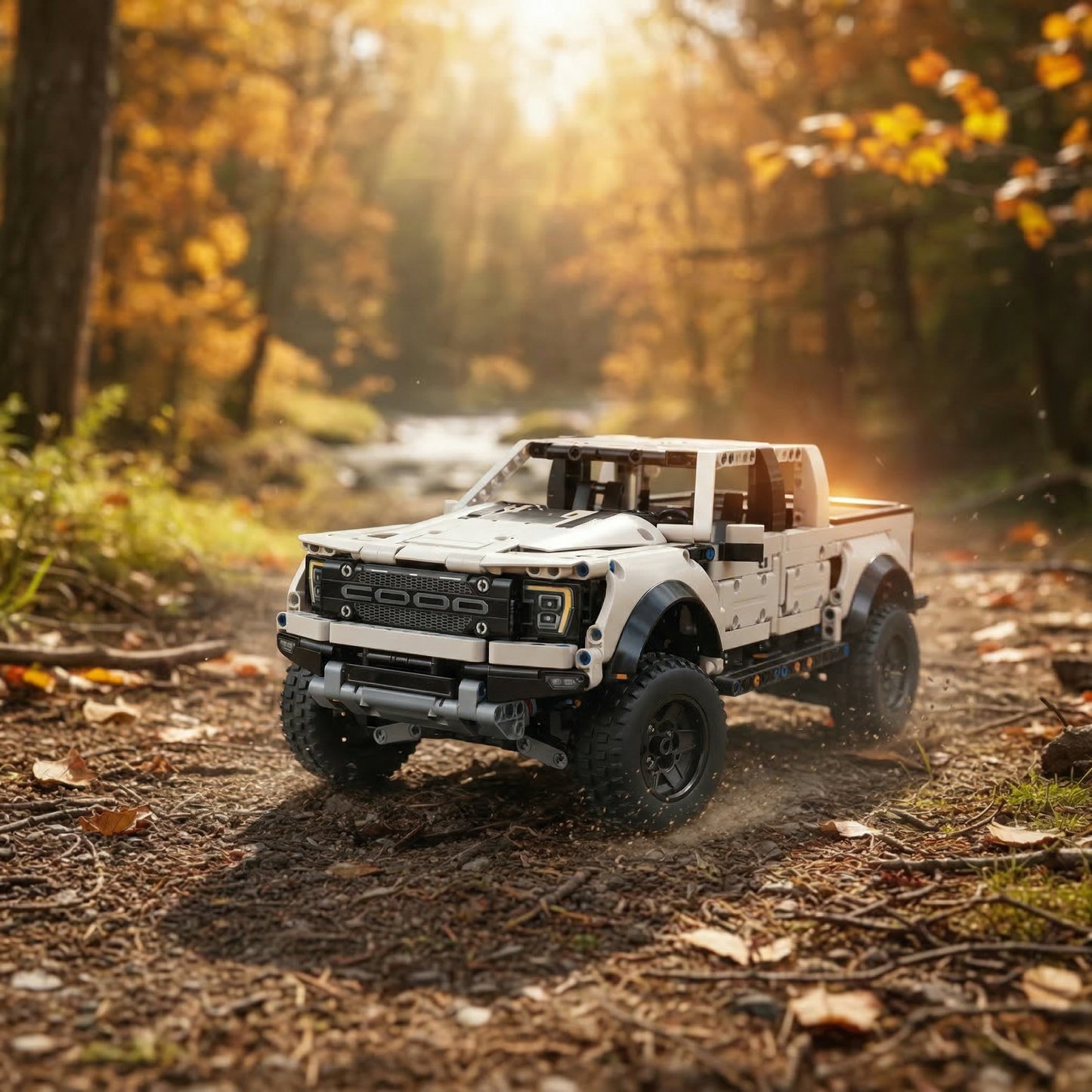 Ford F-150 Raptor Branca (1379 peças)