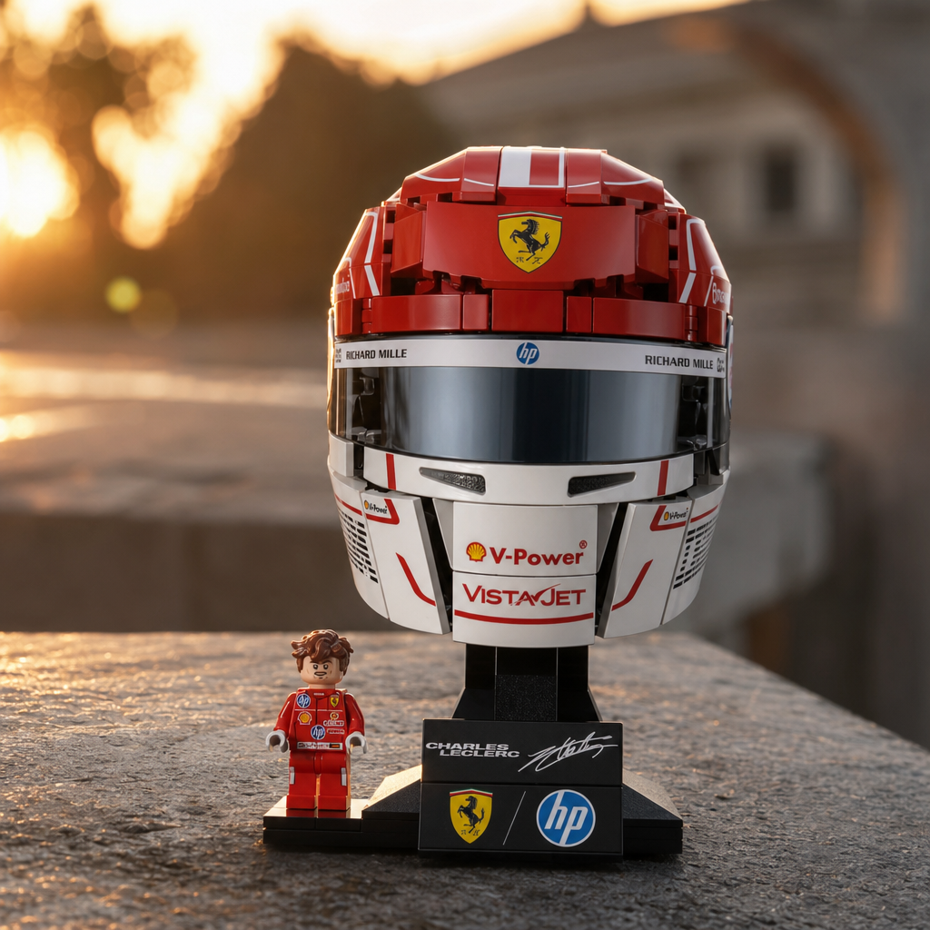 Capacete Ferrari HP - Charles Leclerc (886 peças)