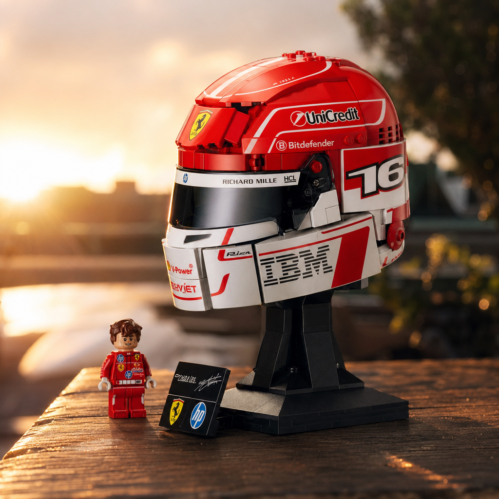 Capacete Ferrari HP - Charles Leclerc (886 peças)