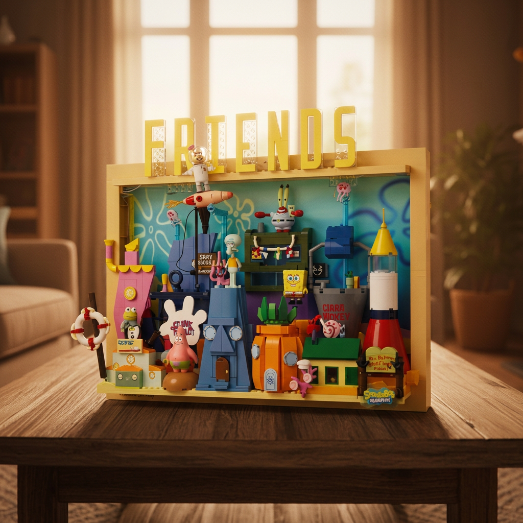 Bob Esponja - Quadro 3D Fenda do Biquini (1126 peças)