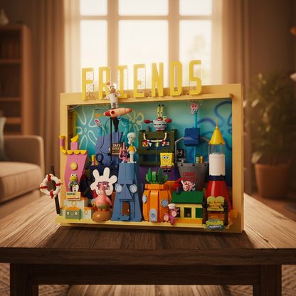 Bob Esponja - Quadro 3D Fenda do Biquini (1126 peças)
