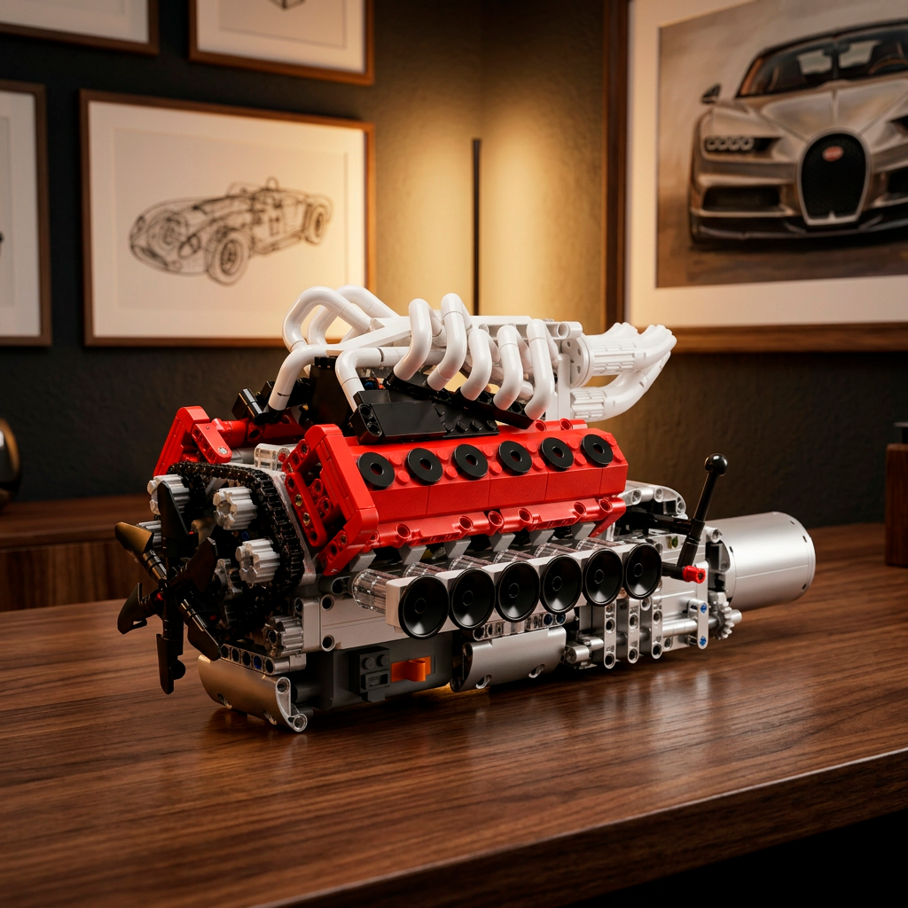 Motor V12 Aspirado Naturalmente (1366 peças)