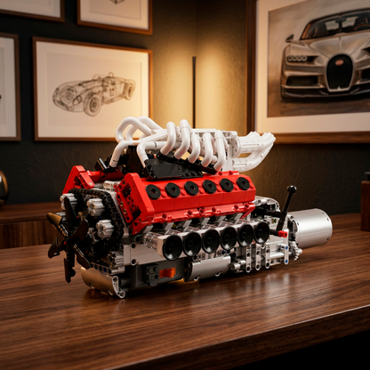 Motor V12 Aspirado Naturalmente (1366 peças)