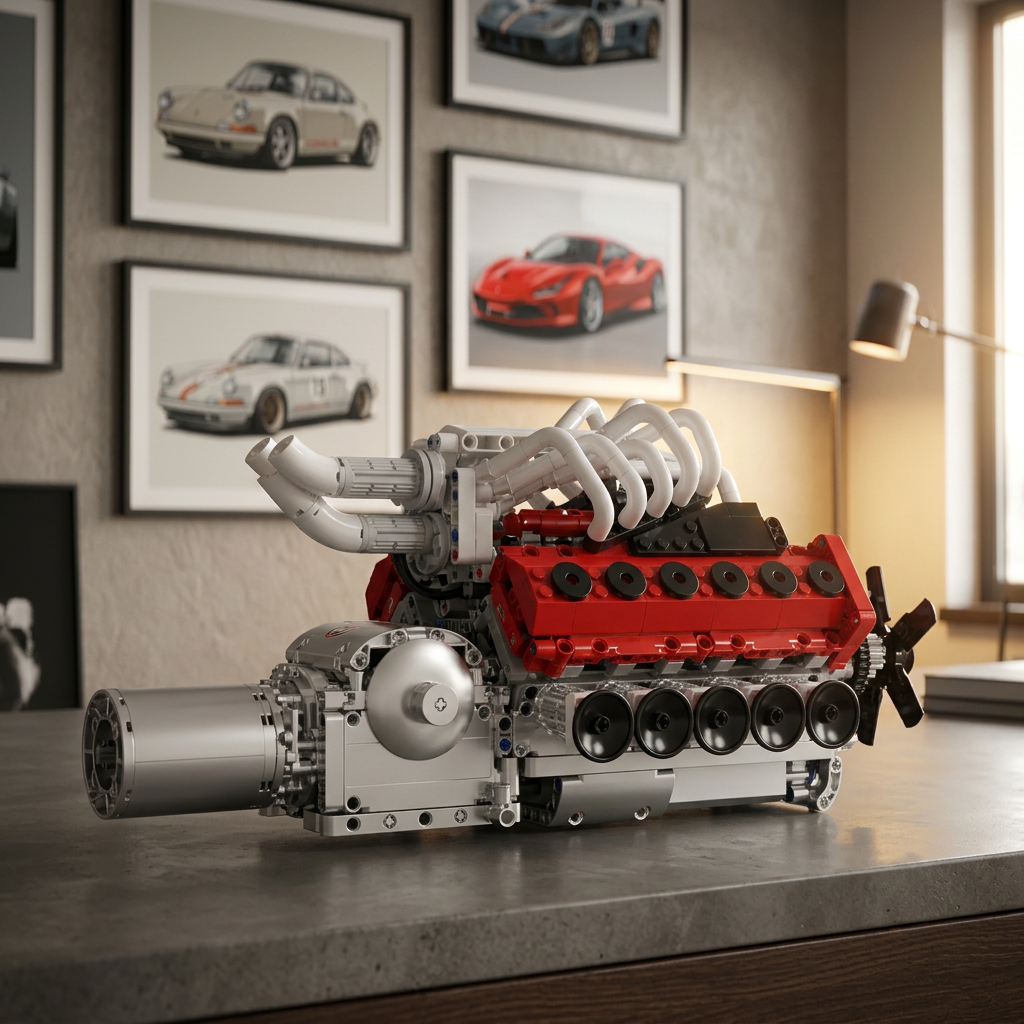 Motor V12 Aspirado Naturalmente (1366 peças)