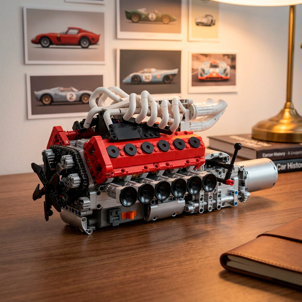 Motor V12 Aspirado Naturalmente (1366 peças)