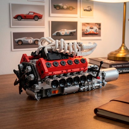 Motor V12 Aspirado Naturalmente (1366 peças)