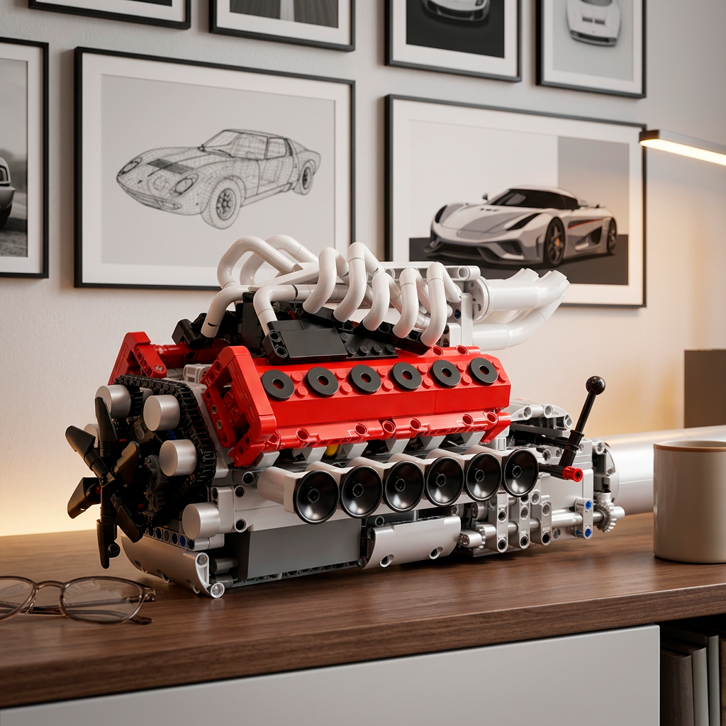 Motor V12 Aspirado Naturalmente (1366 peças)