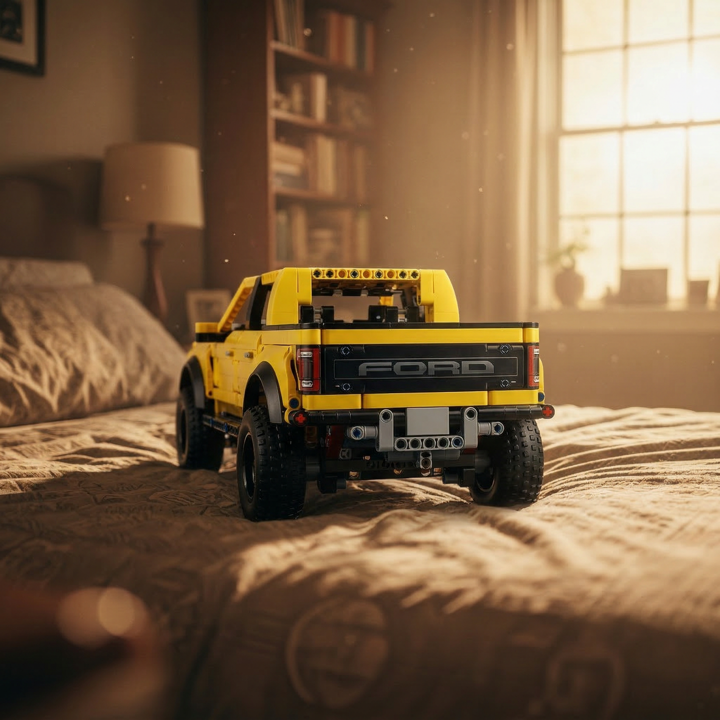 Ford F-150 Raptor Amarelo (1379 peças)