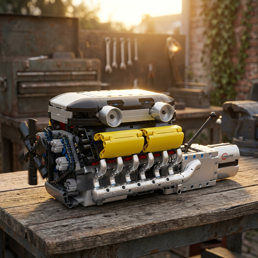 Motor V12 Lambo com Câmbio (1260 peças)