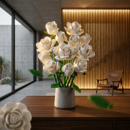 Buquê de Rosas Brancas (496 peças)
