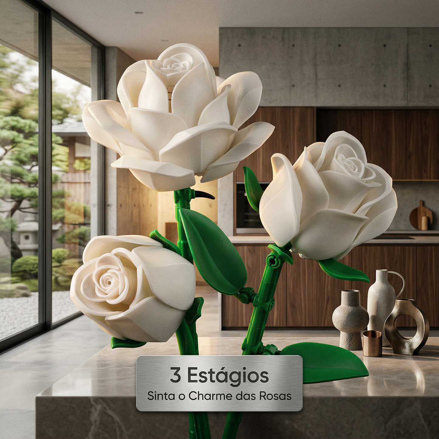 Buquê de Rosas Brancas (496 peças)