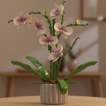 Buquê de Orquídeas em Vaso (711 peças)