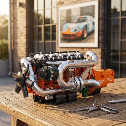 Motor Inline-6 com Transmissão (3236 peças)