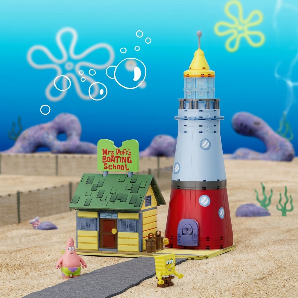 Bob Esponja - Escola de Barcos da Sra. Baiacu (629 peças)