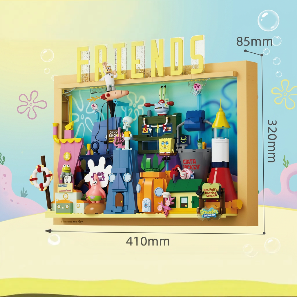 Bob Esponja - Quadro 3D Fenda do Biquini (1126 peças)