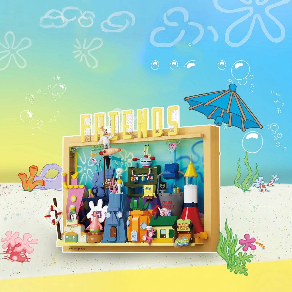 Bob Esponja - Quadro 3D Fenda do Biquini (1126 peças)