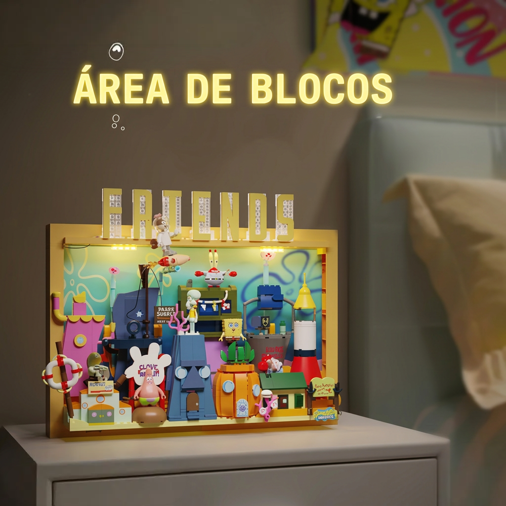 Bob Esponja - Quadro 3D Fenda do Biquini (1126 peças)