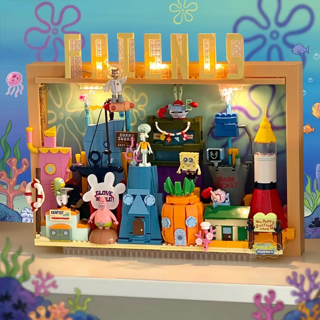 Bob Esponja - Quadro 3D Fenda do Biquini (1126 peças)