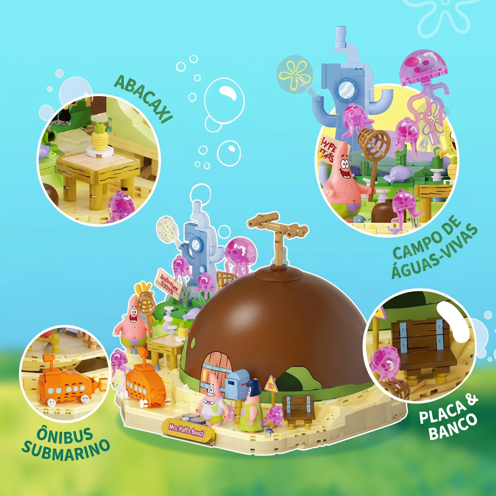 Bob Esponja - Casa de Pedra do Patrick Estrela (1300 peças)