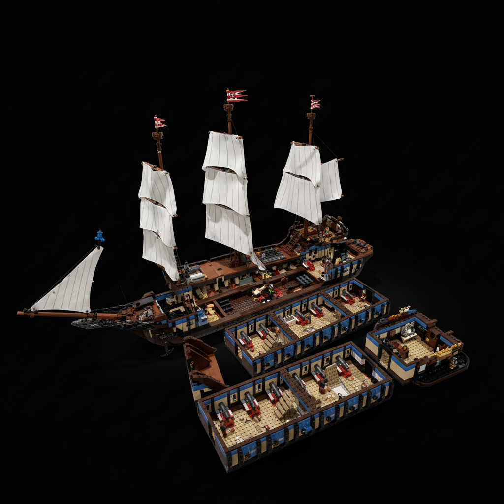 Navio Imperial do Caribe (1664 peças)