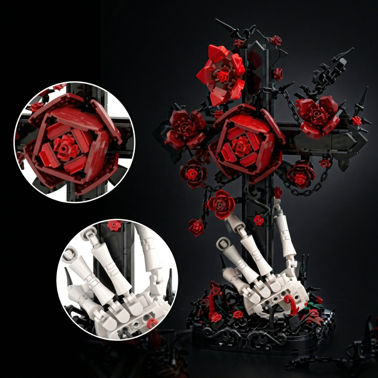 Cruz Gótica e Rosas (636 peças)