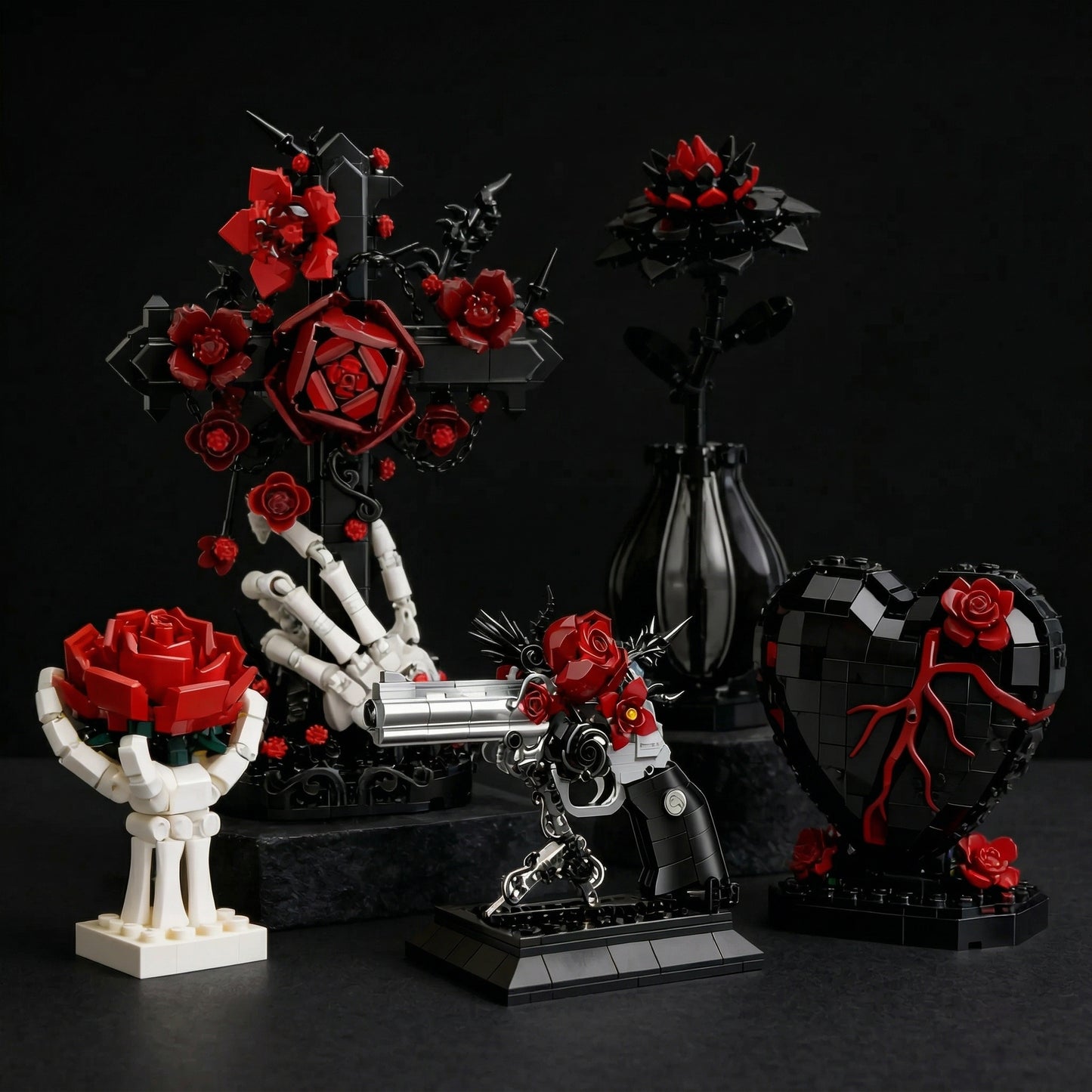 Cruz Gótica e Rosas (636 peças)