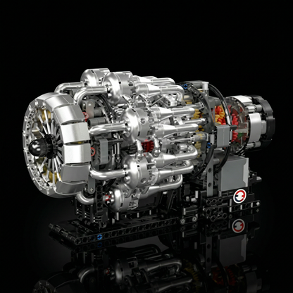 Motor Turbojato Mecânico (1214 peças)