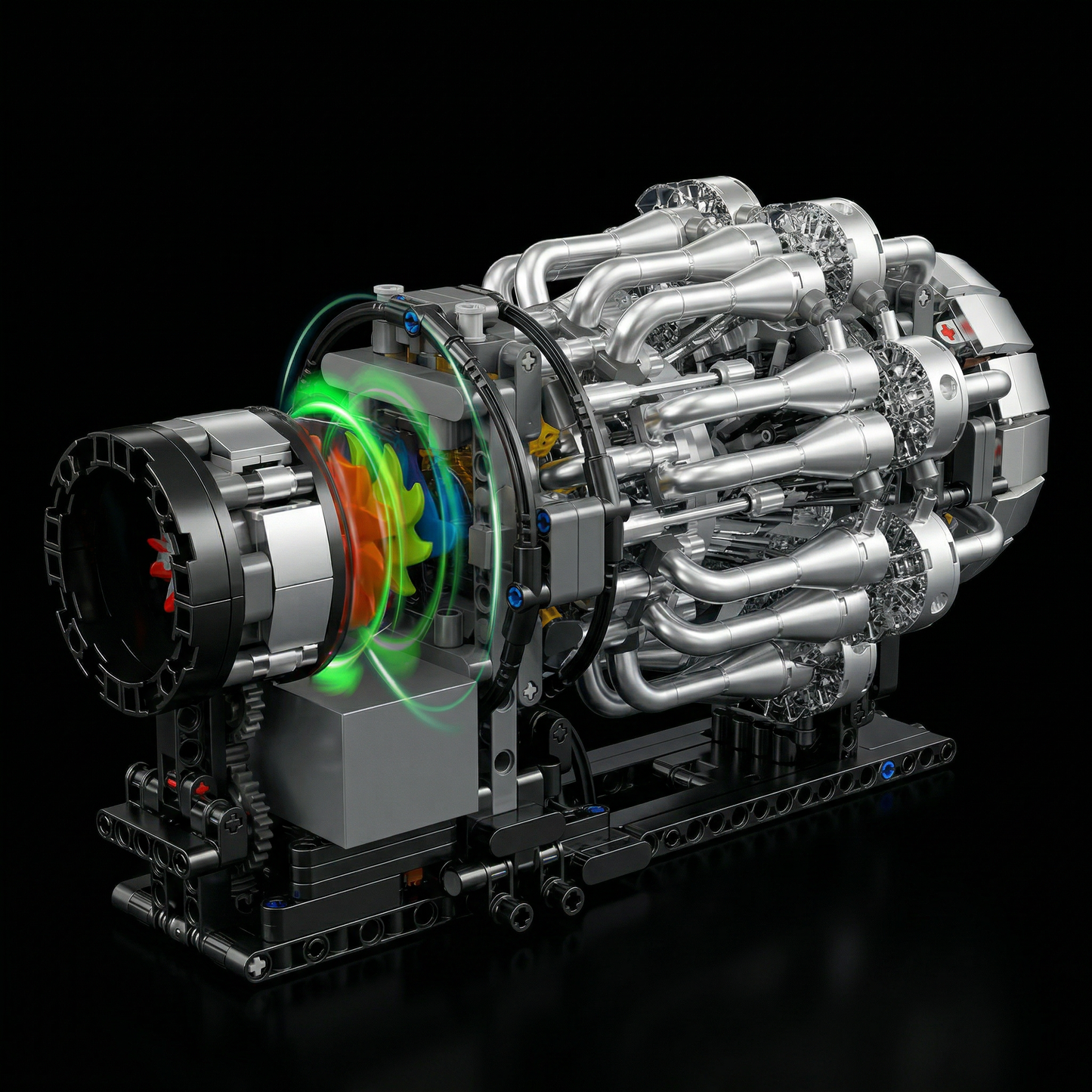 Motor Turbojato Mecânico (1214 peças)
