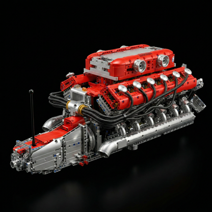 Motor V12 Supercar Italiano (3.472 peças)