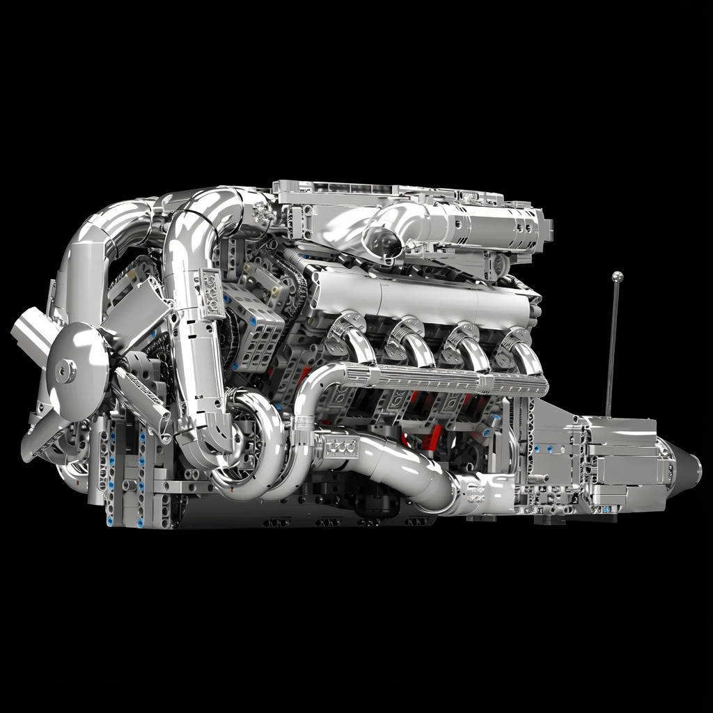Motor Hypercar com Câmbio W16 (2899 peças)