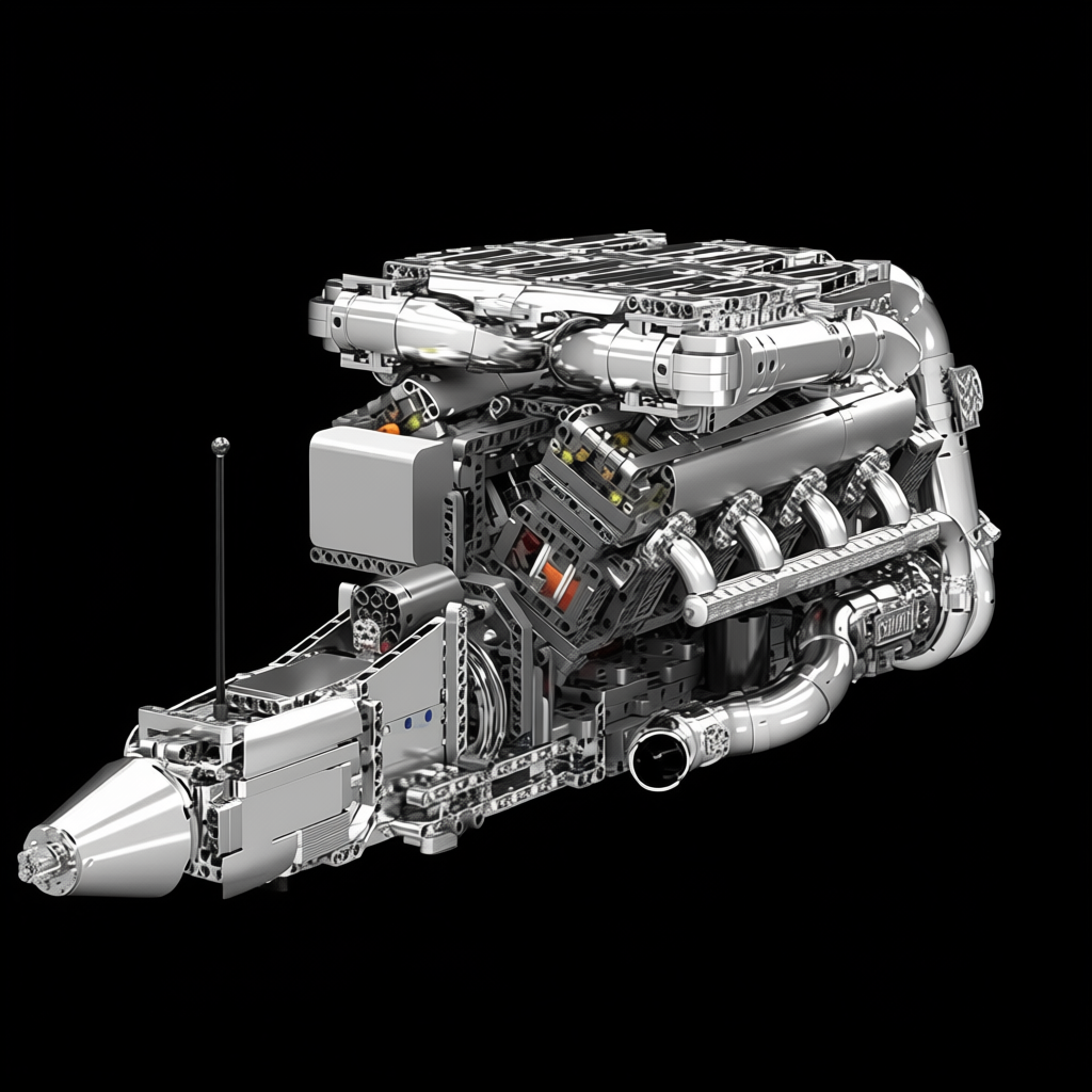 Motor Hypercar com Câmbio W16 (2899 peças)