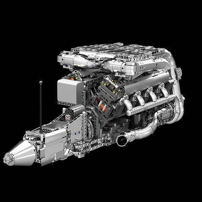 Motor Hypercar com Câmbio W16 (2899 peças)