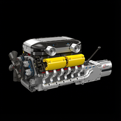 Motor V12 Lambo com Câmbio (1260 peças)