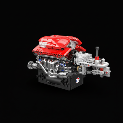 Motor Supercar com Transmissão V12 (863 peças)